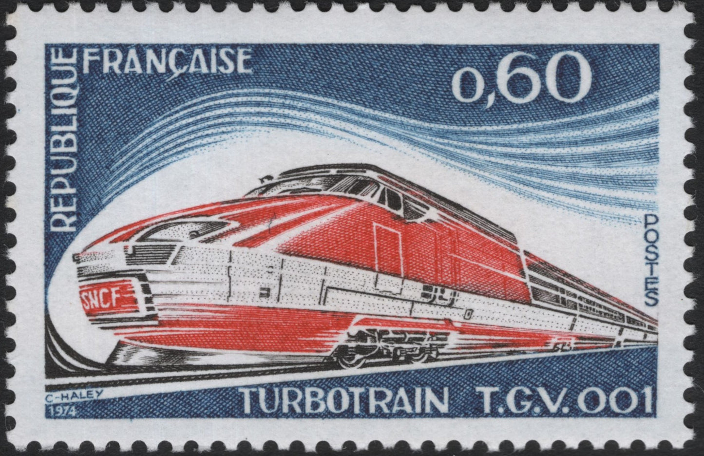 SCG10817 - 🇫🇷 France 1974 – Turbotrain T.G.V. 001 (0.60 Fr)