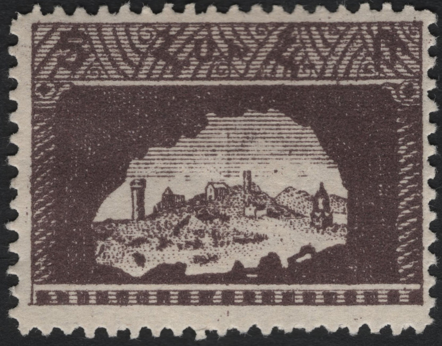 SCG10801 - Armenia 1921 Mountain Landscape Brown – Early Post-Soviet Republic Issue