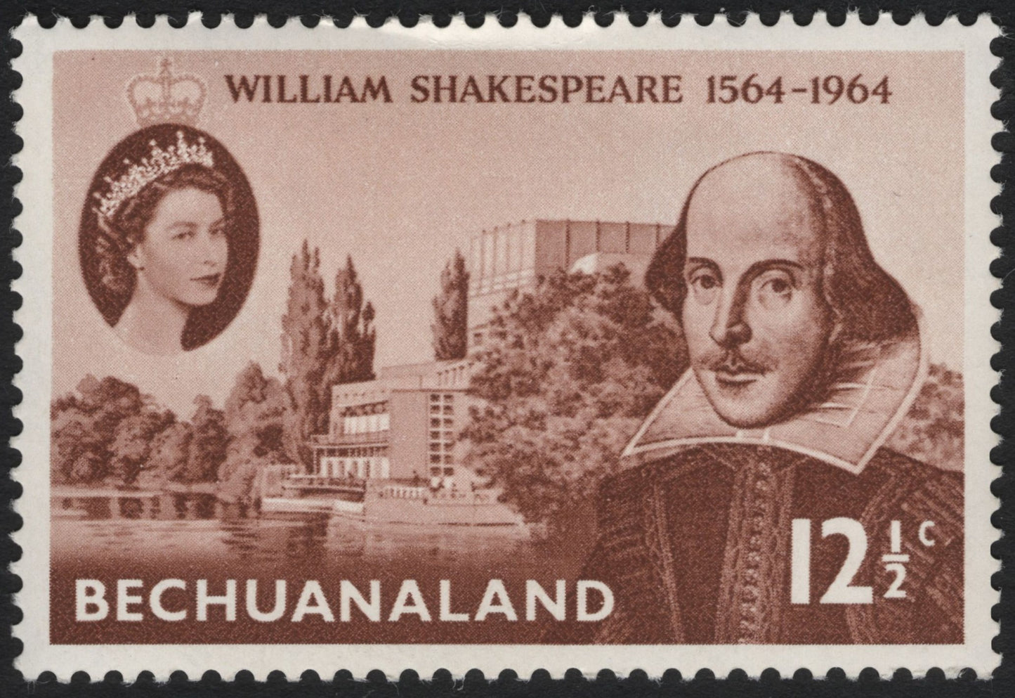 SCG10819 - Bechuanaland 1964 – William Shakespeare 400th Birth Anniversary (12½c)