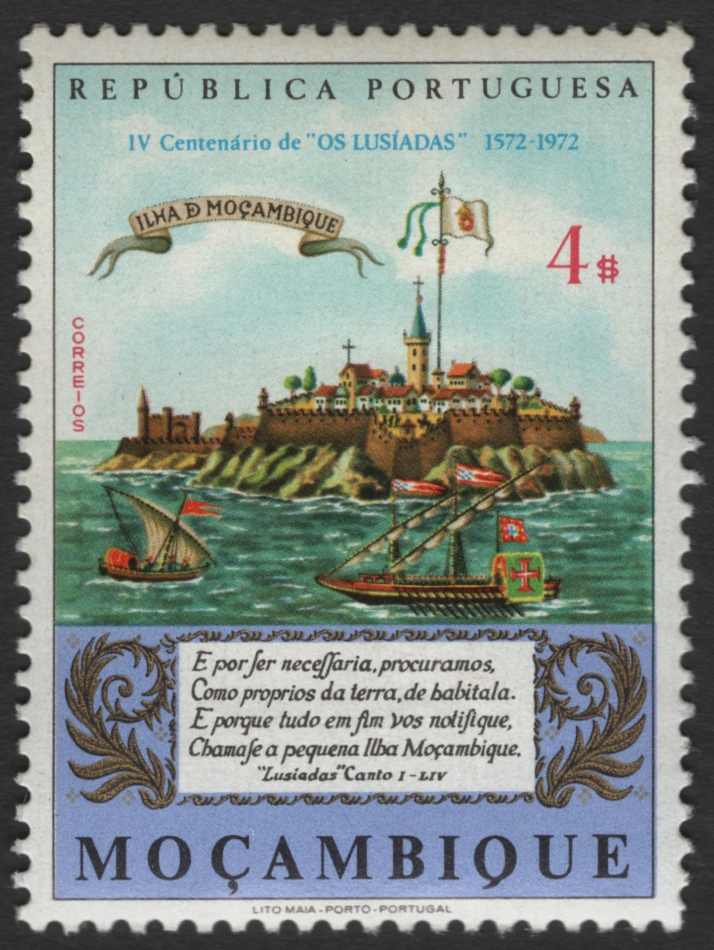 SCG11238 - Portugal – Mozambique Island “Os Lusíadas” IV Centenary, 4$ (1972)