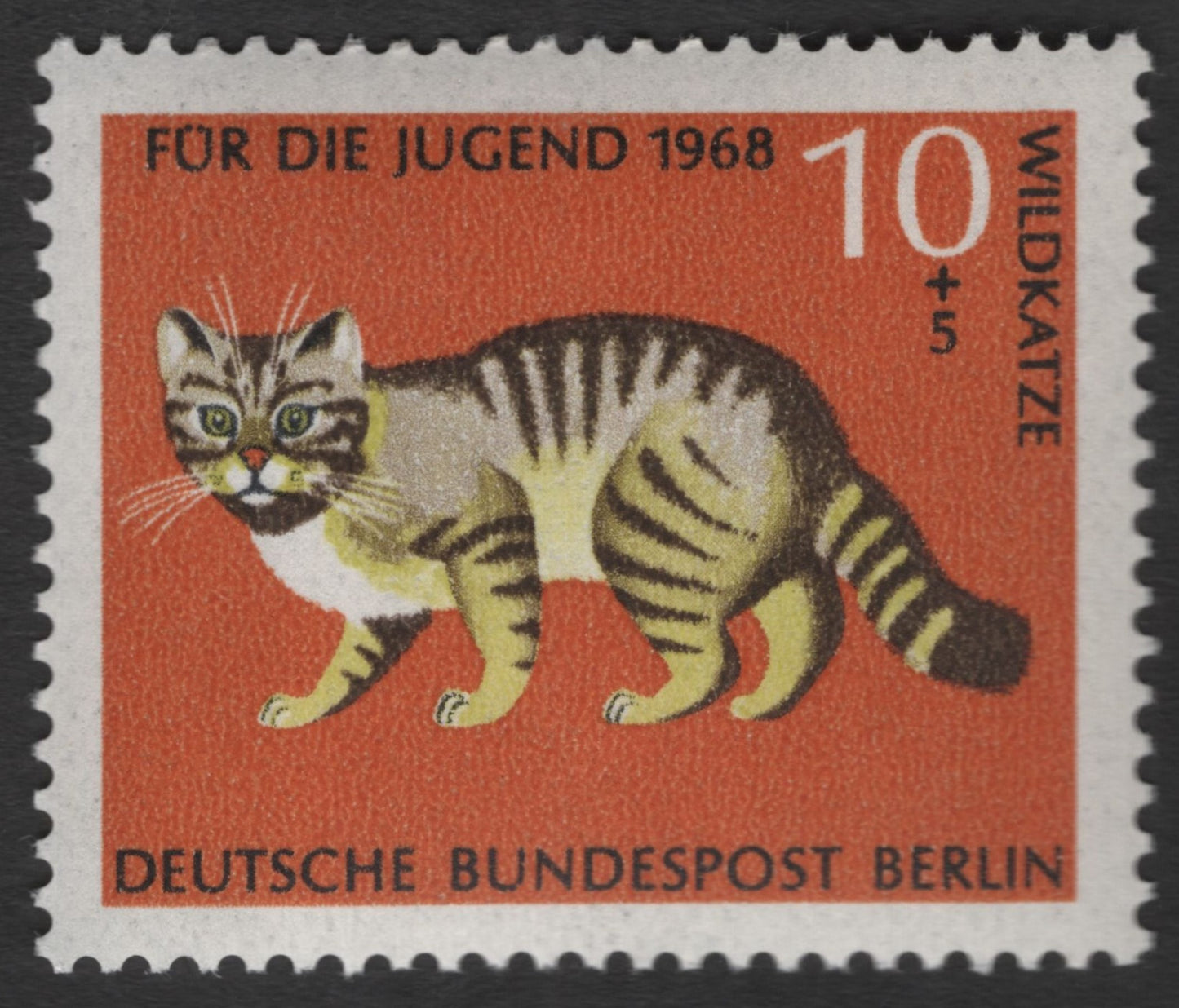 SCG11256 - Germany (Berlin) 1968 – European Wildcat “Für die Jugend” Semi-Postal 10+5 Pfennig