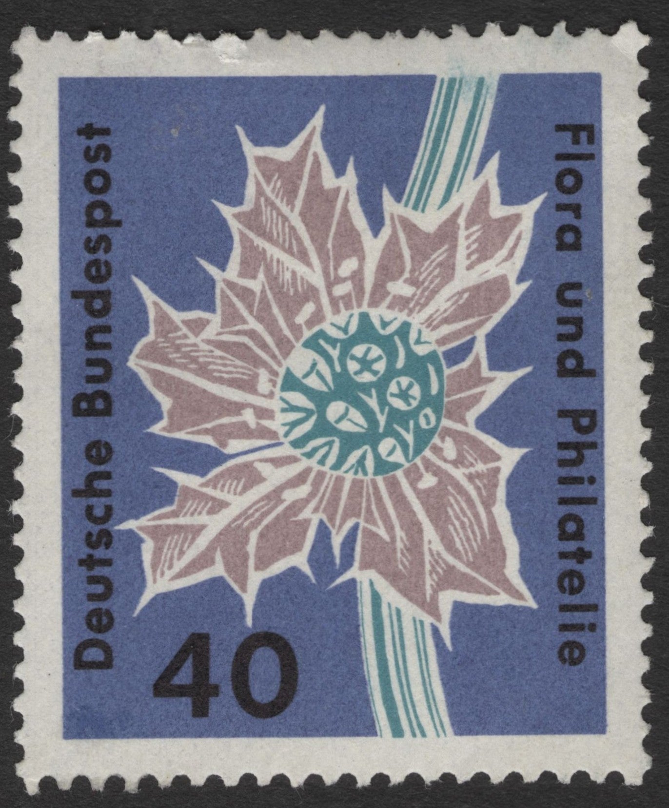 SCG11265 - Flora und Philatelie – Stylized Flower (40 Pfennig)
