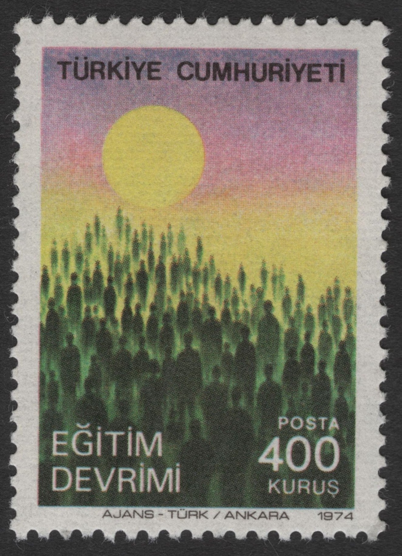 SCG11274 - Turkey – Education Revolution (Eğitim Devrimi) 400 Kuruş, 1974