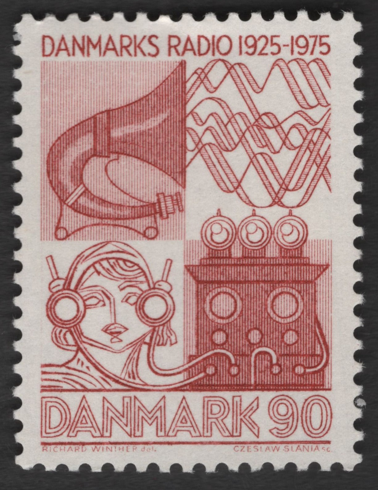 SCG11268 - Denmark – Danmarks Radio 50th Anniversary (1925–1975) – 90 Øre