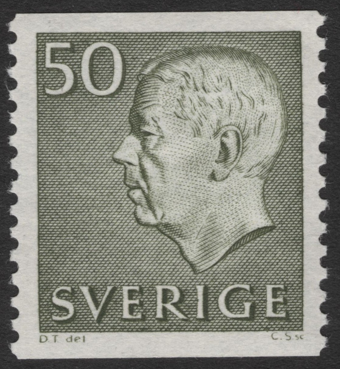 SCG11287 - Sweden – King Gustaf VI Adolf 50 Öre Definitive Portrait