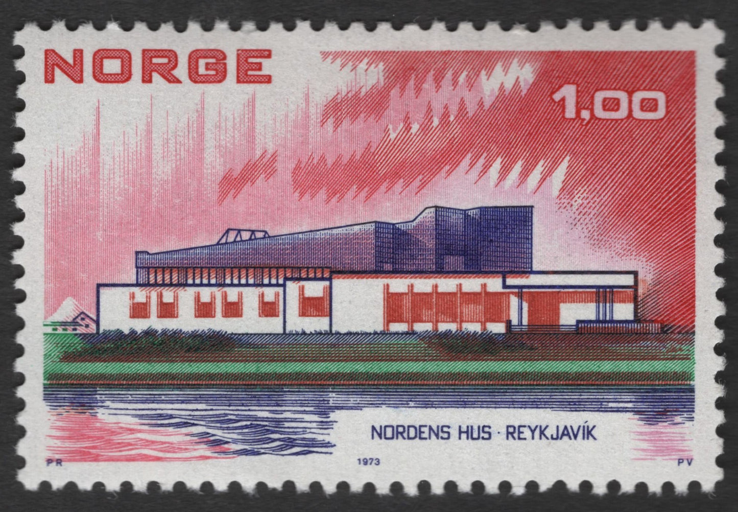 SCG11298 - Nordens Hus, Reykjavík Cultural Centre – 1.00 Krone (1973, Norway)