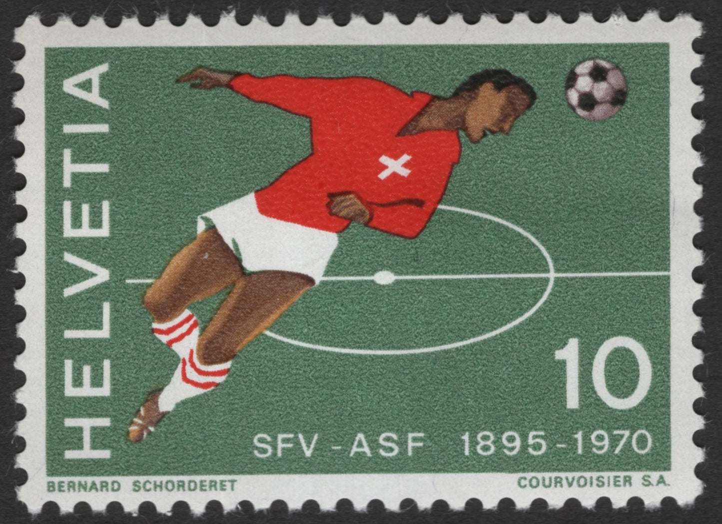 SCG11300 - Switzerland 1970 – Swiss Football Association 75th Anniversary (10 Rp) Commemorative
