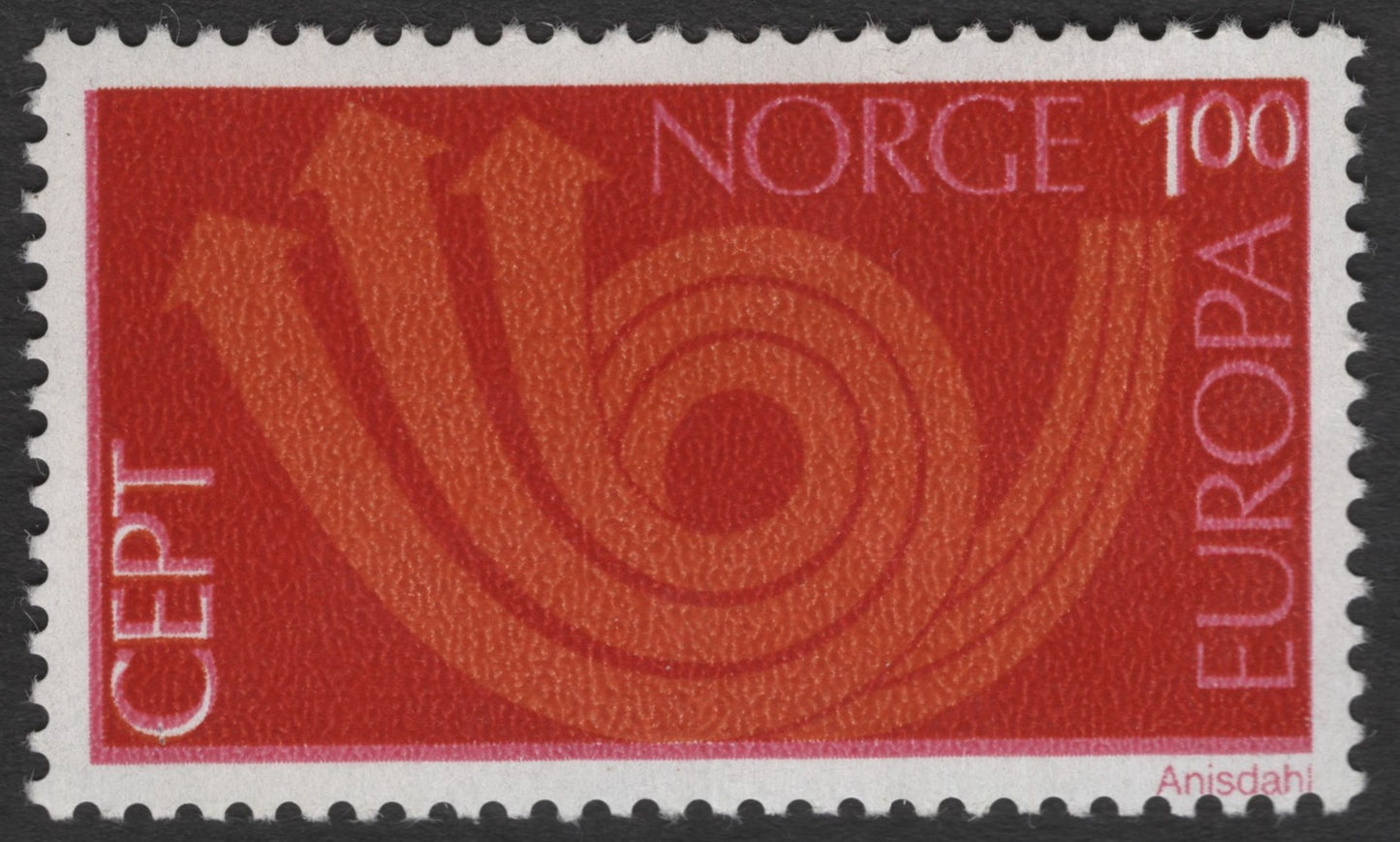 SCG11339 - Norway – 100 Øre Europa CEPT Post Horn Design Stamp