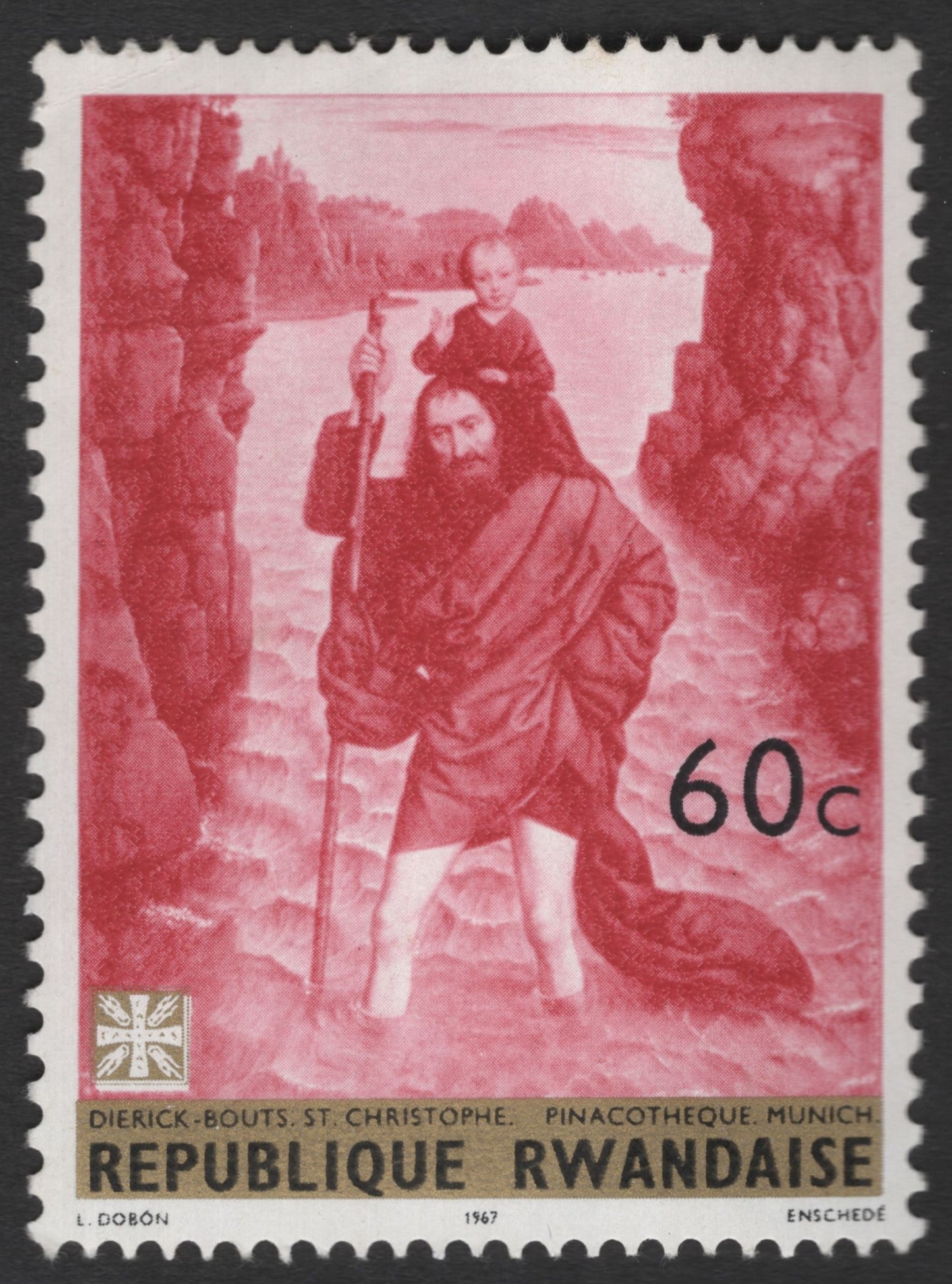 SCG11365 - St. Christopher Carrying the Christ Child – 60c Art Masterpiece Issue