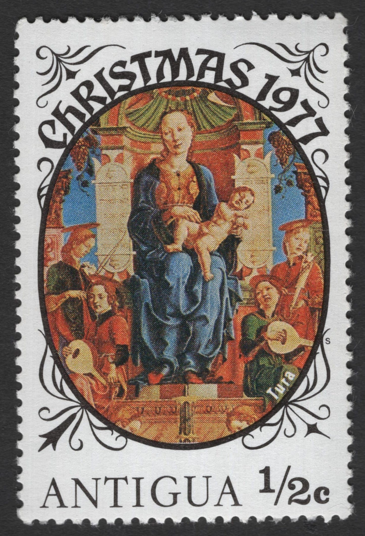 SCG12021 - Antigua 1977 Christmas – Madonna and Child Painting Stamp