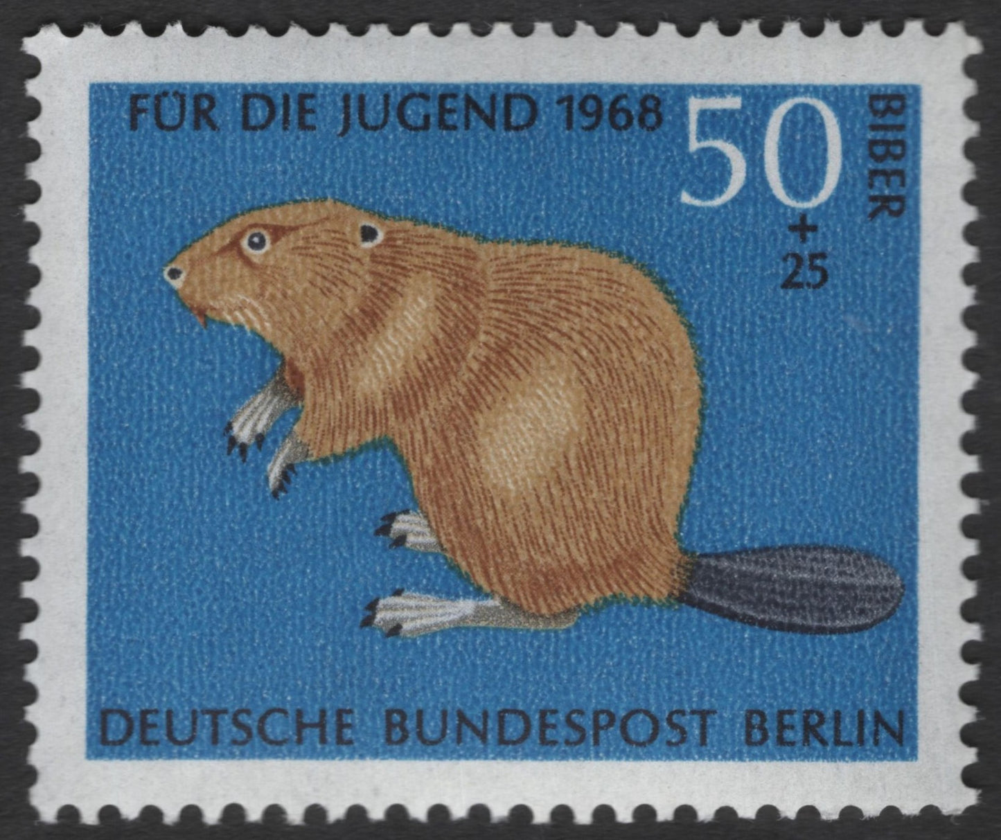 SCG12026 - Germany (Berlin) 1968 “For the Youth” Beaver Semi-Postal Stamp