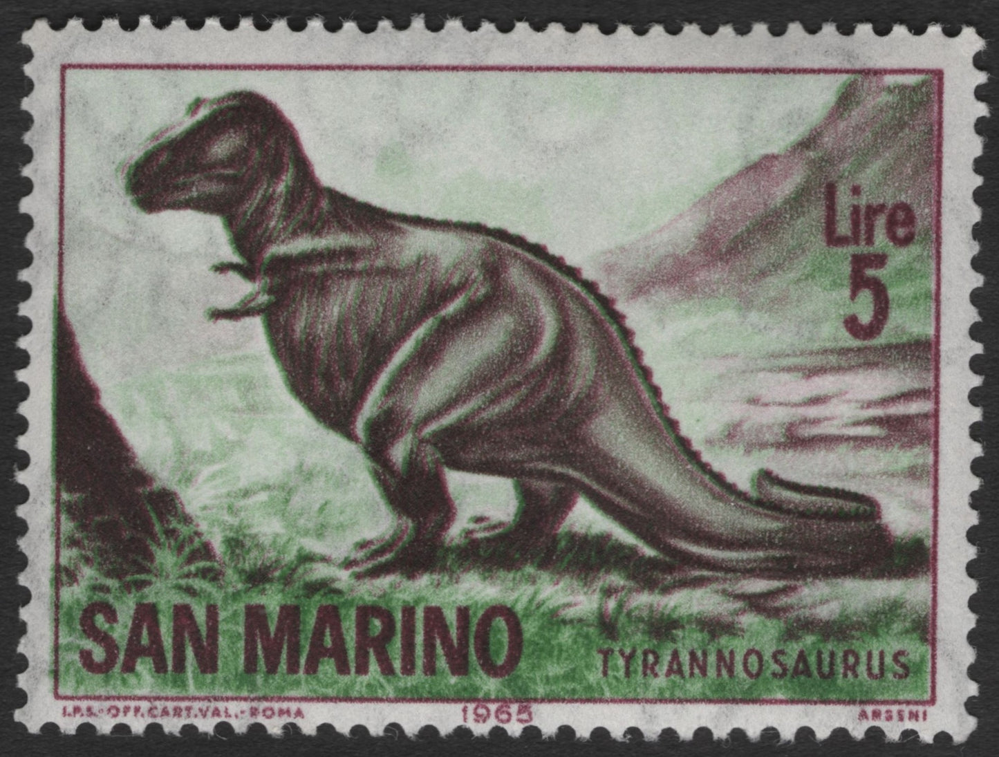 SCG12046 - San Marino 1963 Tyrannosaurus – Prehistoric Animals Issue