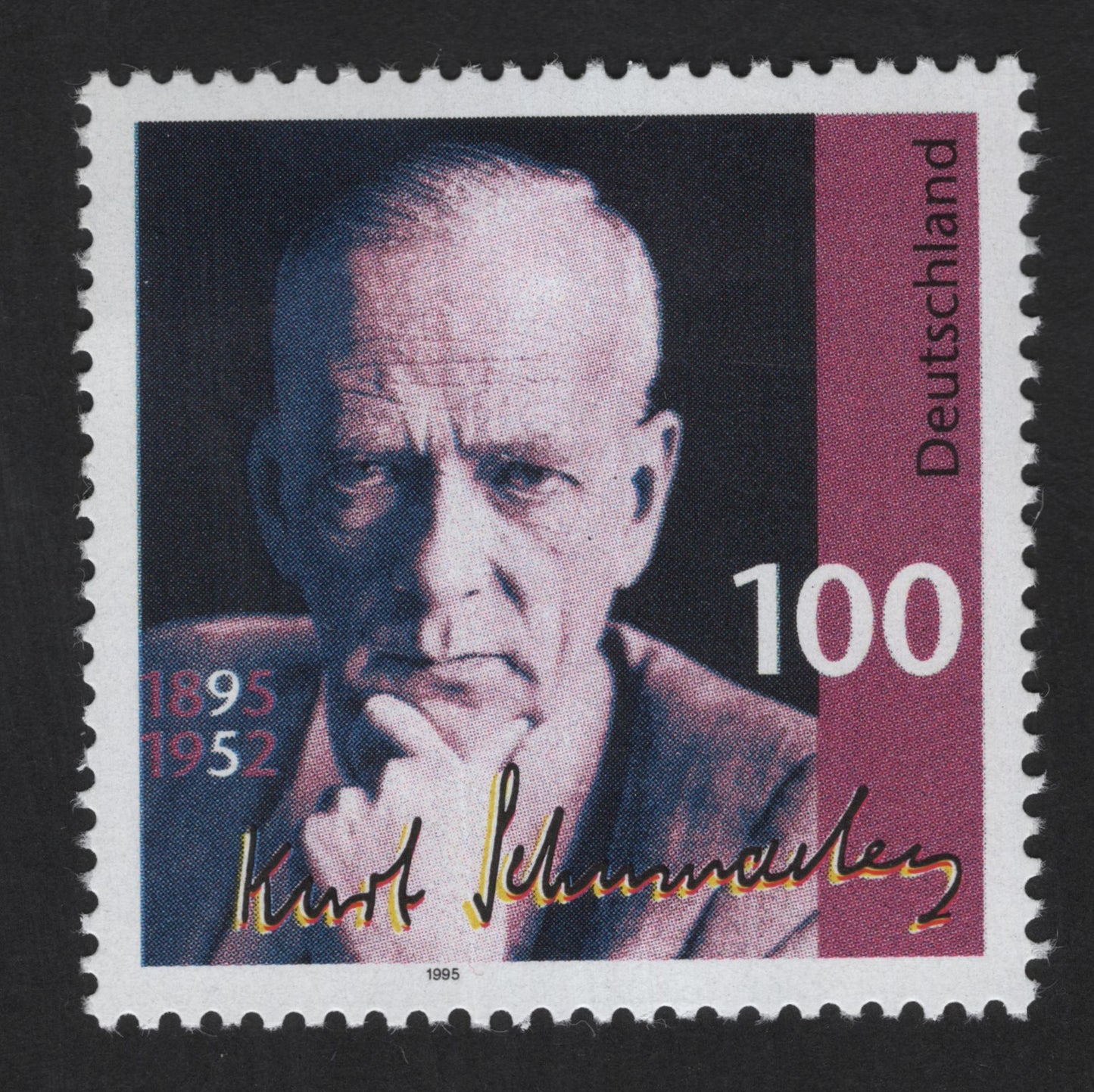 SCG13813 - Germany 1995 – Kurt Schumacher Commemorative Stamp (100 Pfennig)