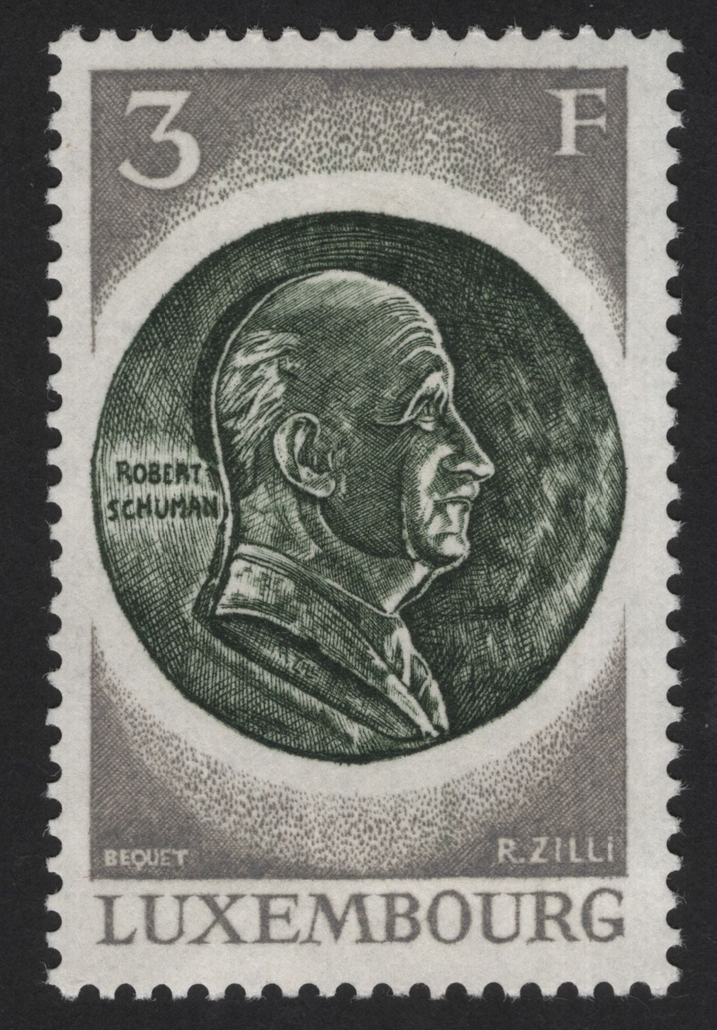 SCG13935 - Luxembourg – Robert Schuman Portrait Definitive (3 Francs)