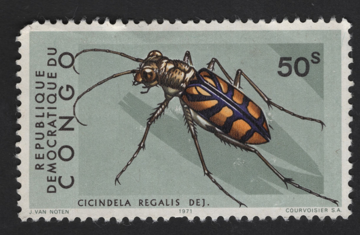 SCG13912 - Congo 1971 – Cicindela regalis (Tiger Beetle) 50s Stamp