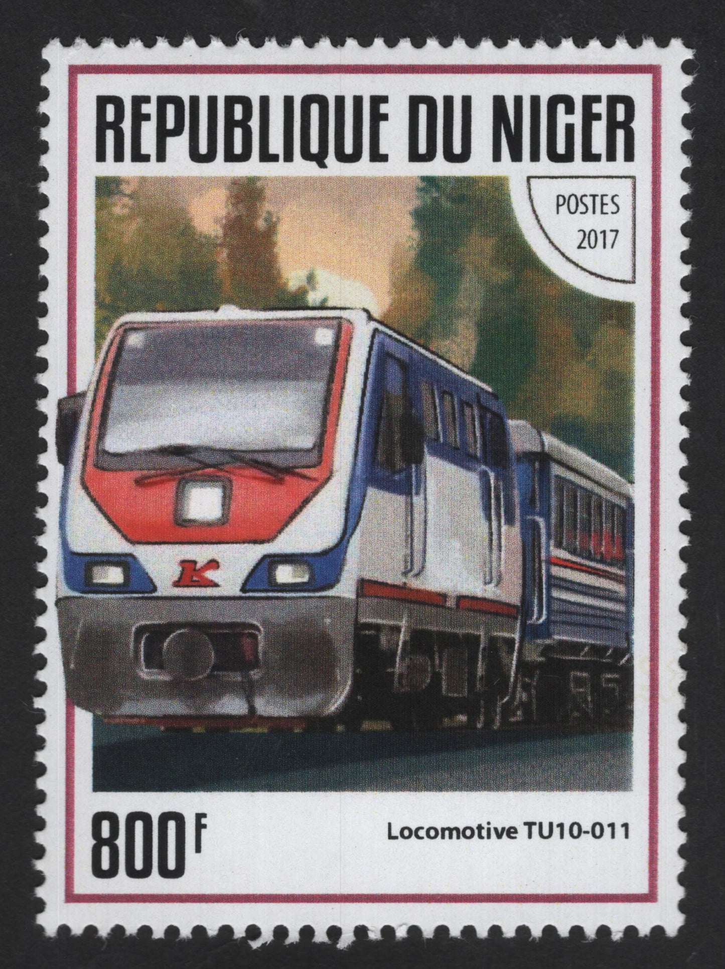 SCG13927 - Niger 2017 – TU10-011 Diesel Locomotive Stamp (800F)