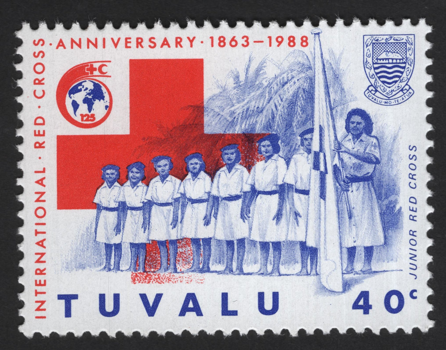 SCG13929 - Tuvalu 1988 – 125th Anniversary of the Red Cross (Junior Red Cross) 40c
