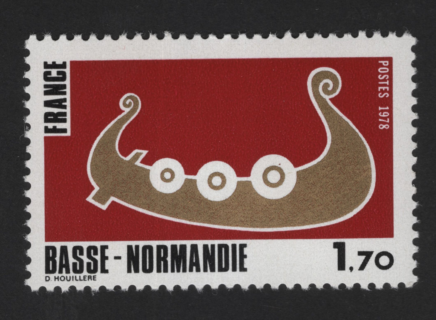 SCG13979 - France 1978 – Basse-Normandie Viking Ship Stamp