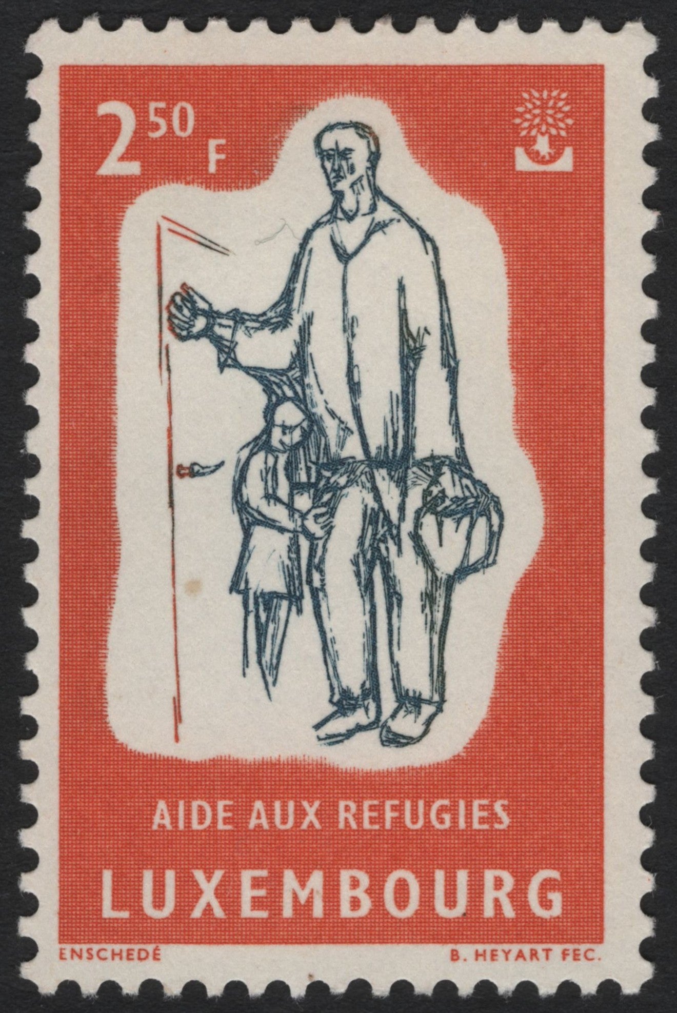 SCG7205 - Luxembourg 1961 “Aide aux Réfugiés” (Aid to Refugees) – 2.50 Francs