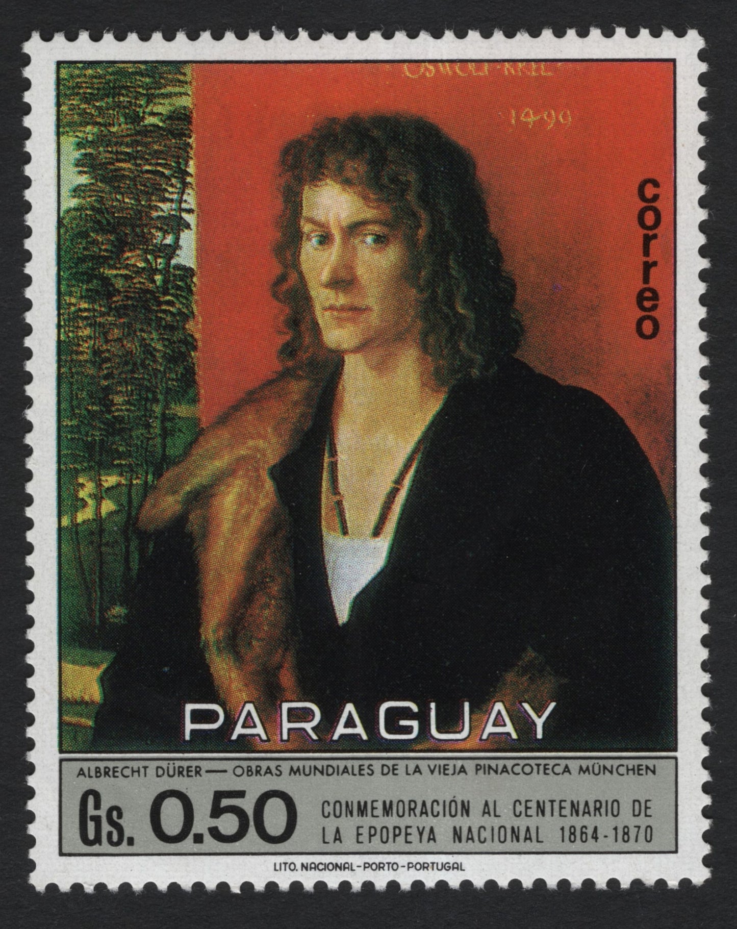 SCG7215 - Paraguay – 1970 – “Portrait of Oswolt Krel” by Albrecht Dürer