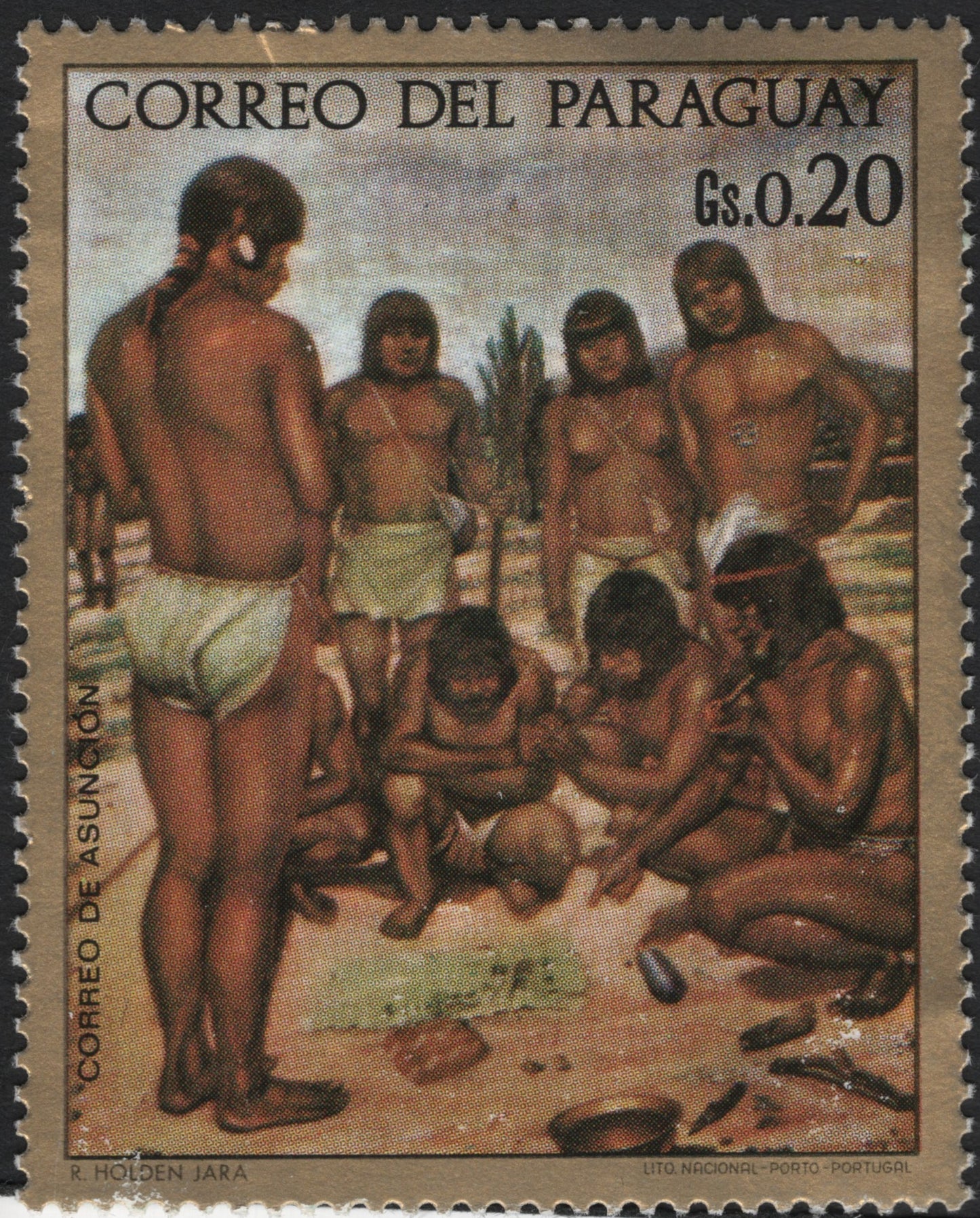 SCG7217 - Paraguay 0.20 Guaraní “Indigenous Life” Stamp