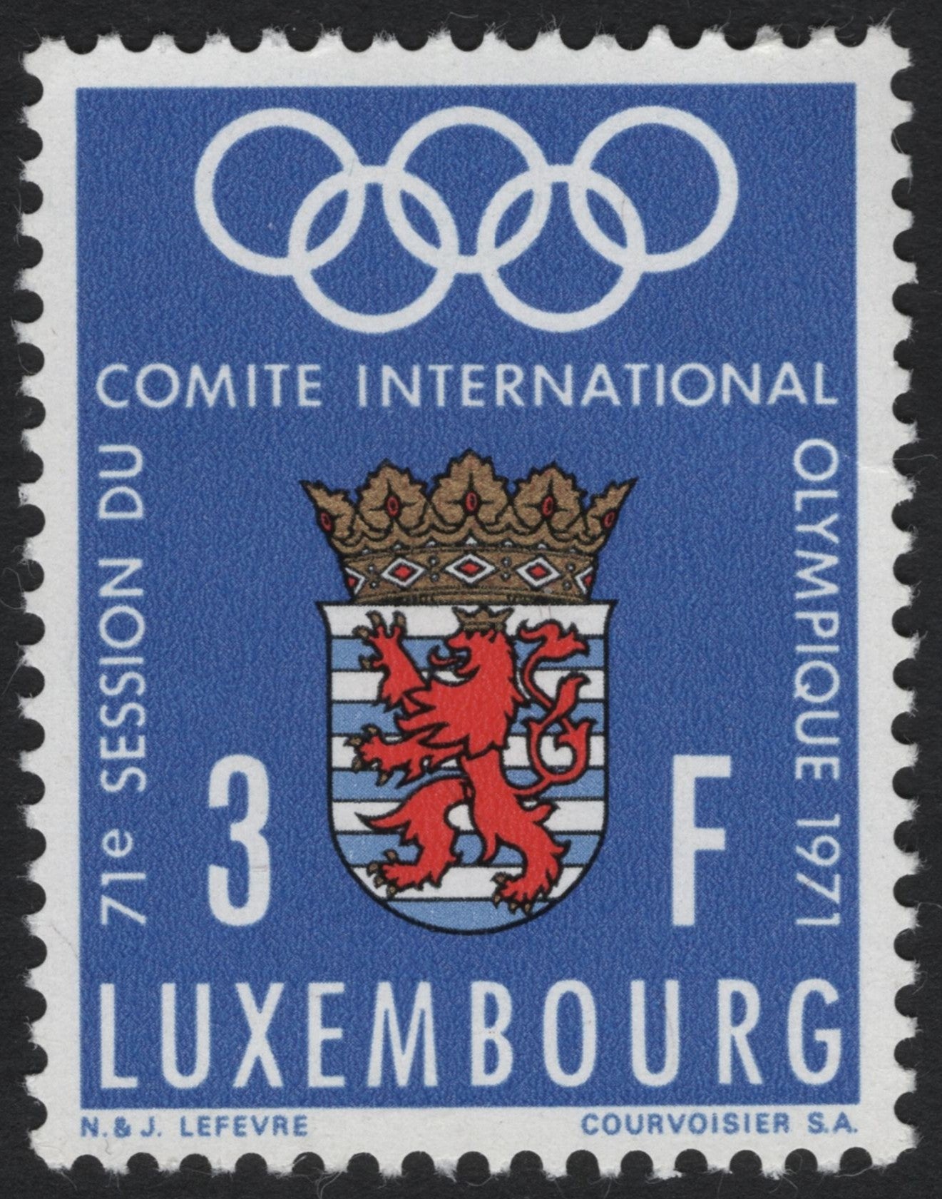 SCG7198 - Luxembourg – 71st IOC Session, 1971 (3 Francs)