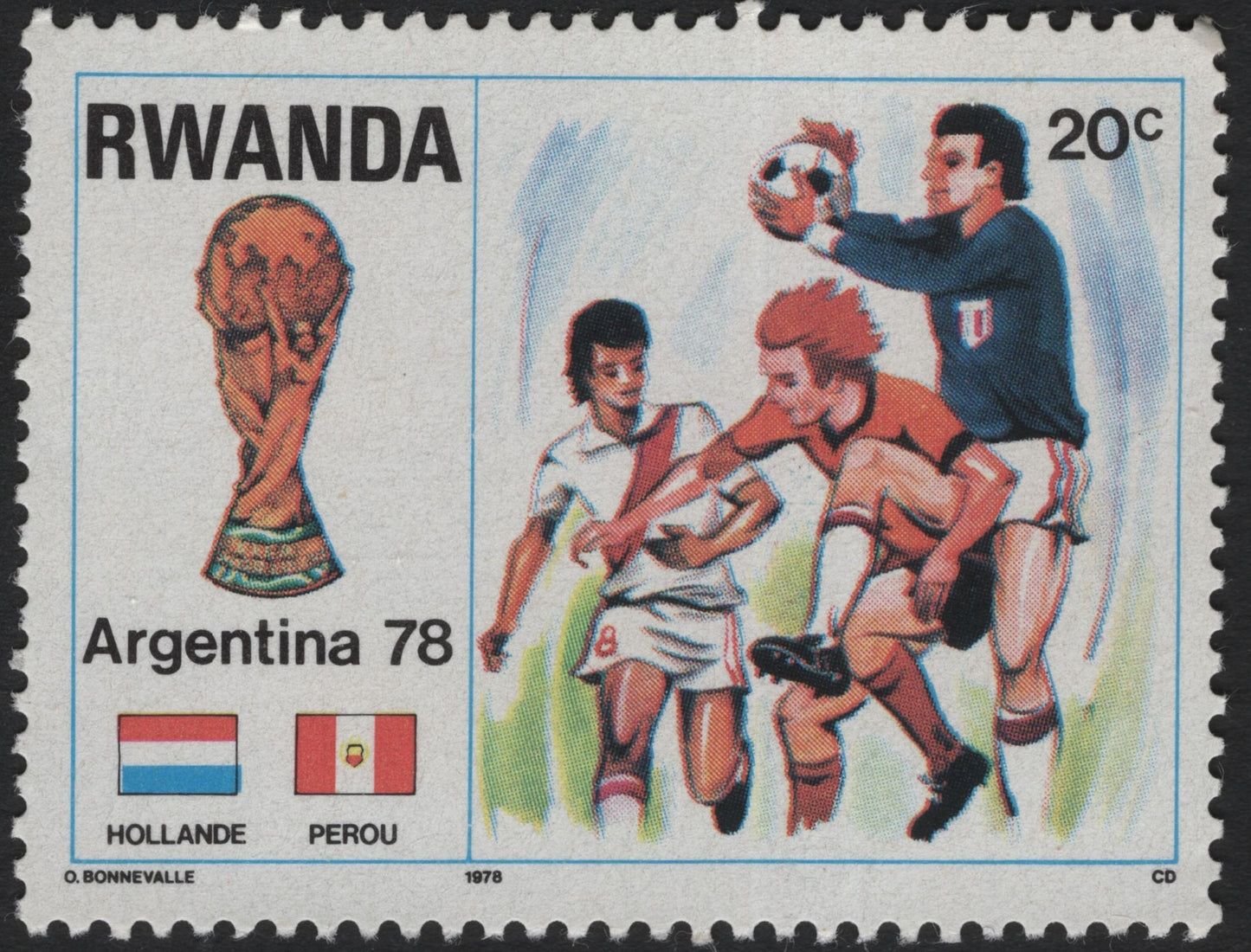 SCG7227 - Rwanda – 1978 FIFA World Cup, Argentina Issue (20c)