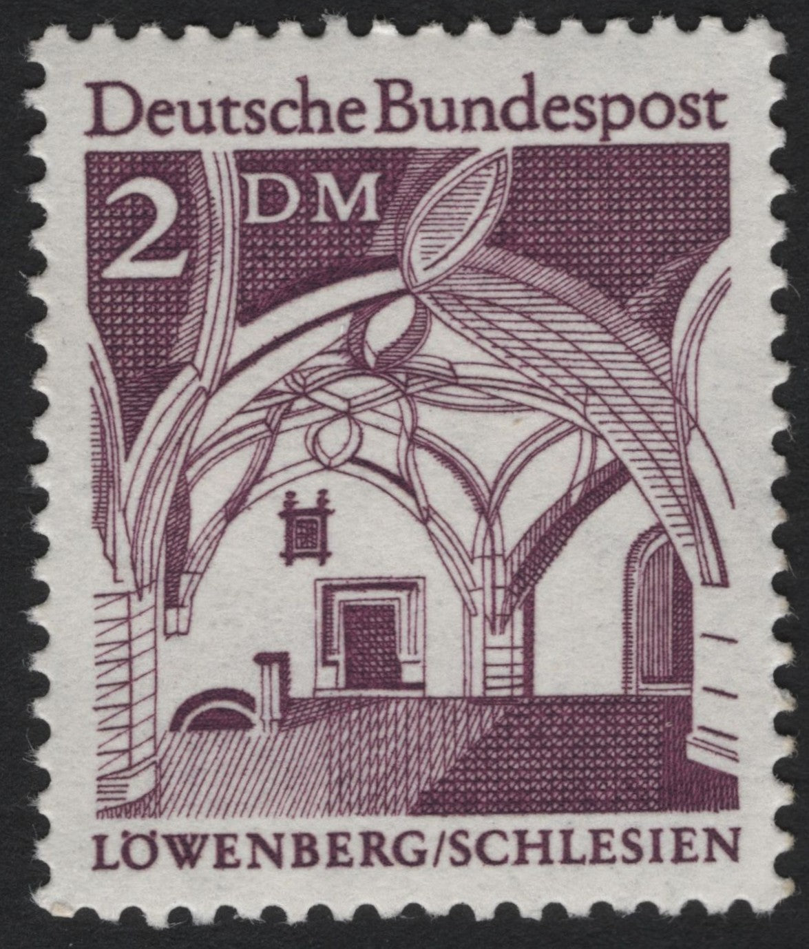SCG7252 - 2 Deutsche Mark “Löwenberg / Schlesien” Architectural Vault – Germany 1964