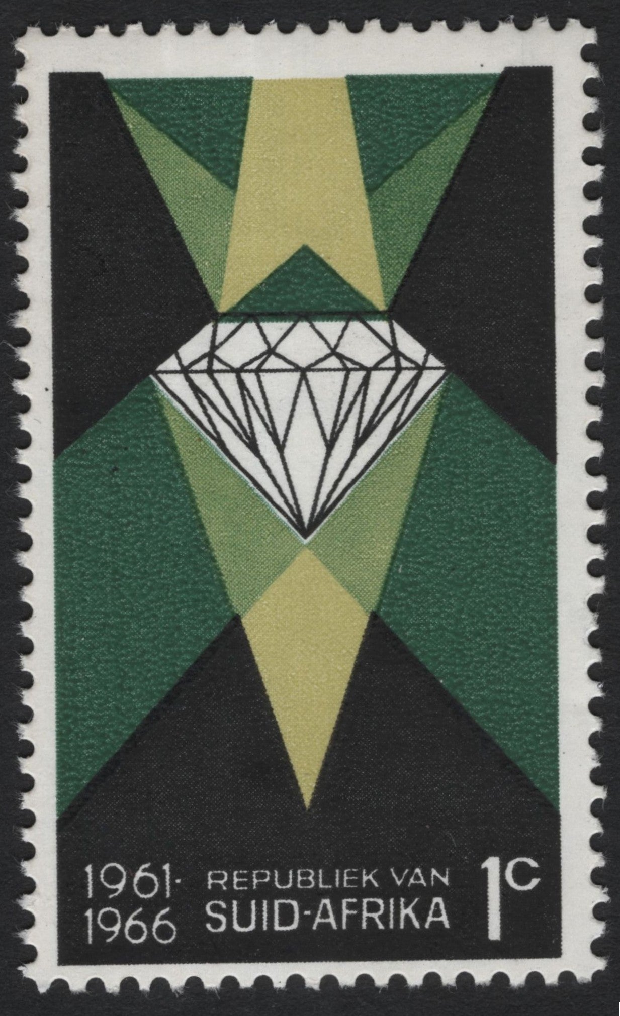 SCG7260 - South Africa 1966 Diamond Anniversary Stamp – 1 Cent