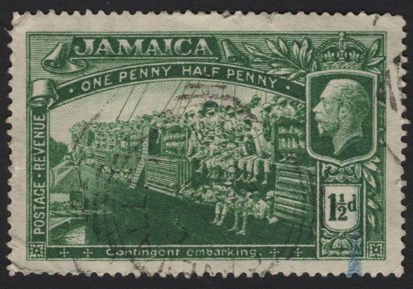 SCG7424 - Jamaica 1919 – “Contingent Embarking” (King George V Issue)