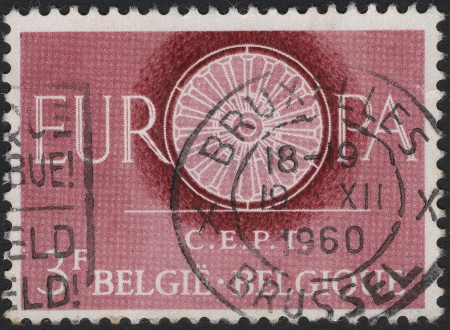 SCG7428 - Belgium 1960 Europa – The Wheel of Progress (3 Francs)