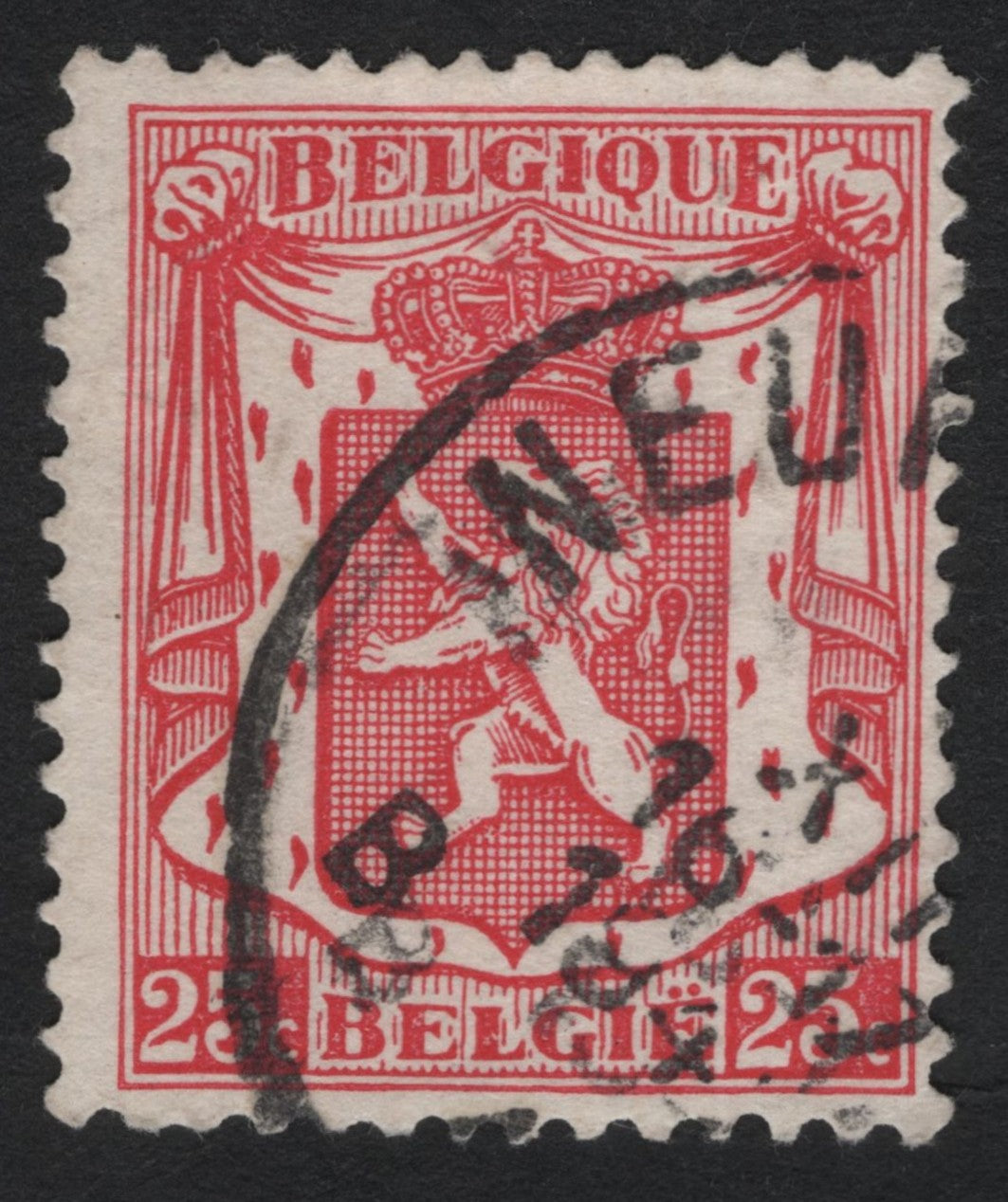 SCG7413 - Belgium 1915 “Lion Coat of Arms” (25c Red)
