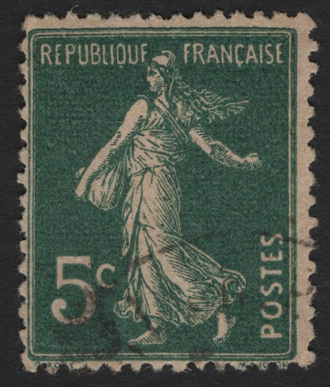 SCG7602 - France “Sower” 5 Centimes Green