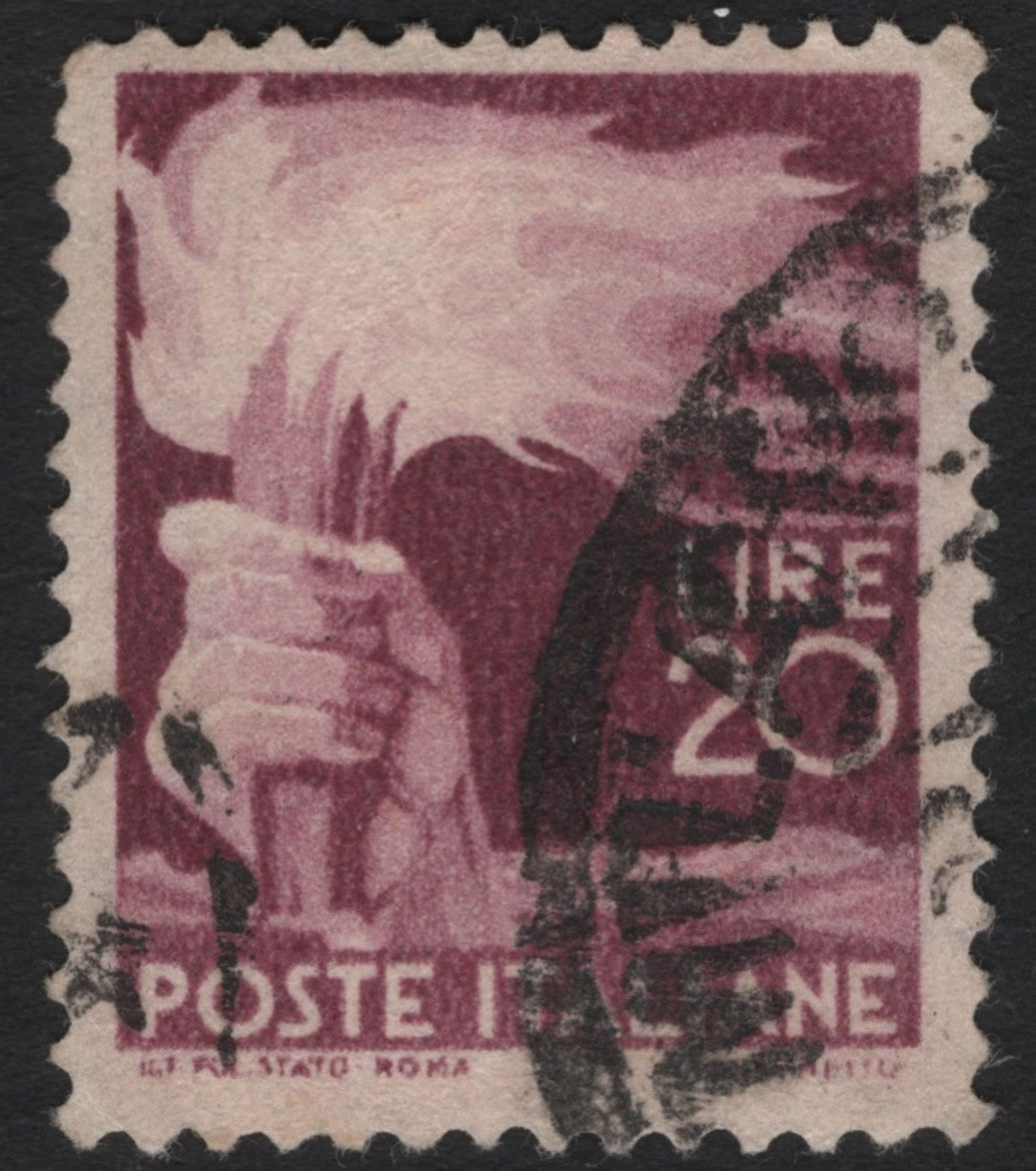 SCG7604 - Italy 1949 “Torch of Freedom” Stamp (20 Lire)