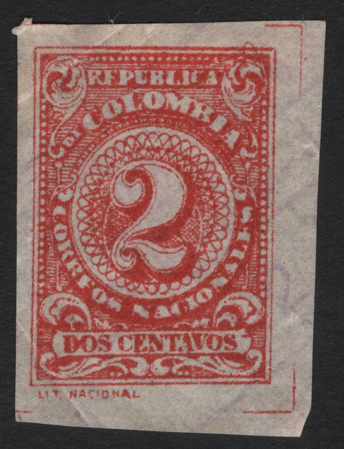 SCG7416 - Colombia 2 Centavos – Early National Issue