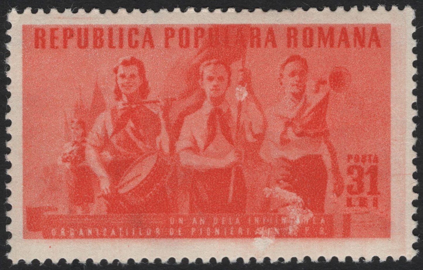 SCG6420 - Romania 1949 – First Anniversary of the Pioneers Organization