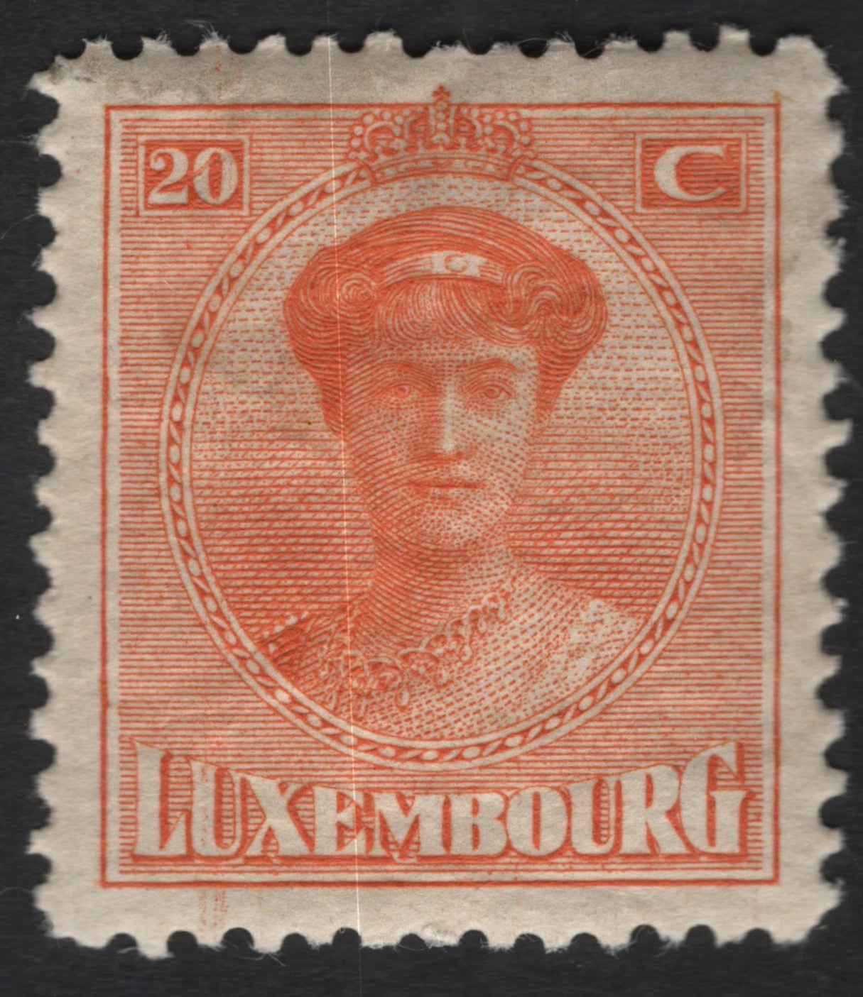 SCG10916 - Luxembourg – Grand Duchess Charlotte Definitive, 20 Centimes (c. 1935–1940)