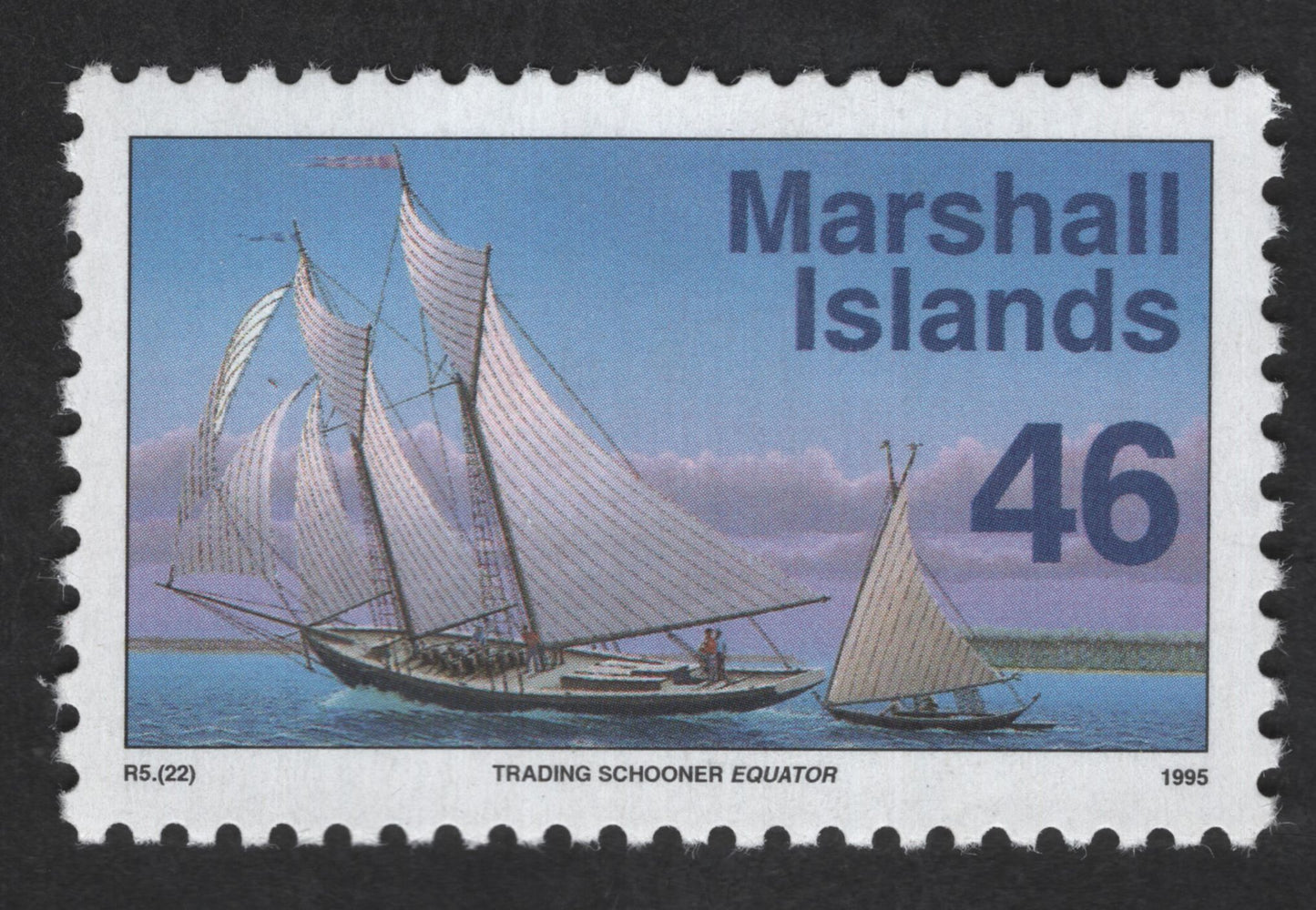 SCG12898 - Marshall Islands 1995 – Trading Schooner Equator (46¢) Maritime Heritage Stamp