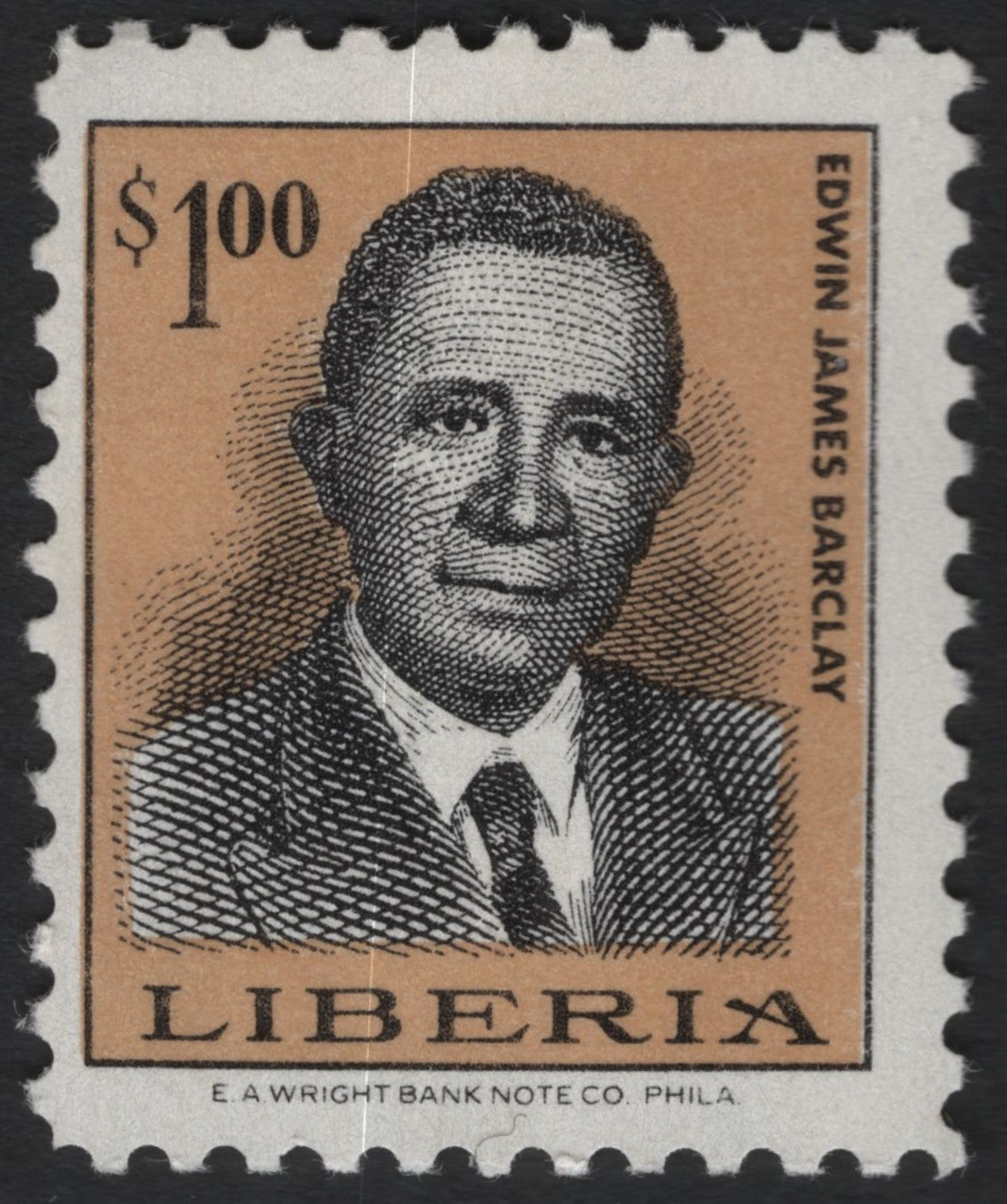 SCG10538 - Liberia – $1 Edwin James Barclay Definitive Stamp