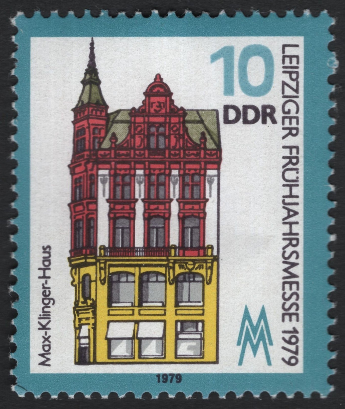 SCG10542 - East Germany (DDR) 1979 – Max Klinger House, Leipzig Spring Fair – 10 Pf Commemorative