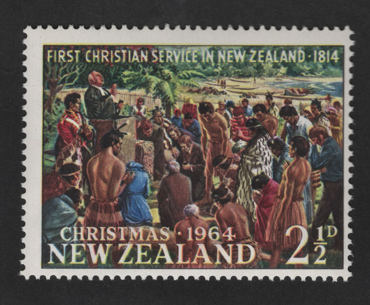 SCG12903 - New Zealand 1964 Christmas – First Christian Service in New Zealand (1814)