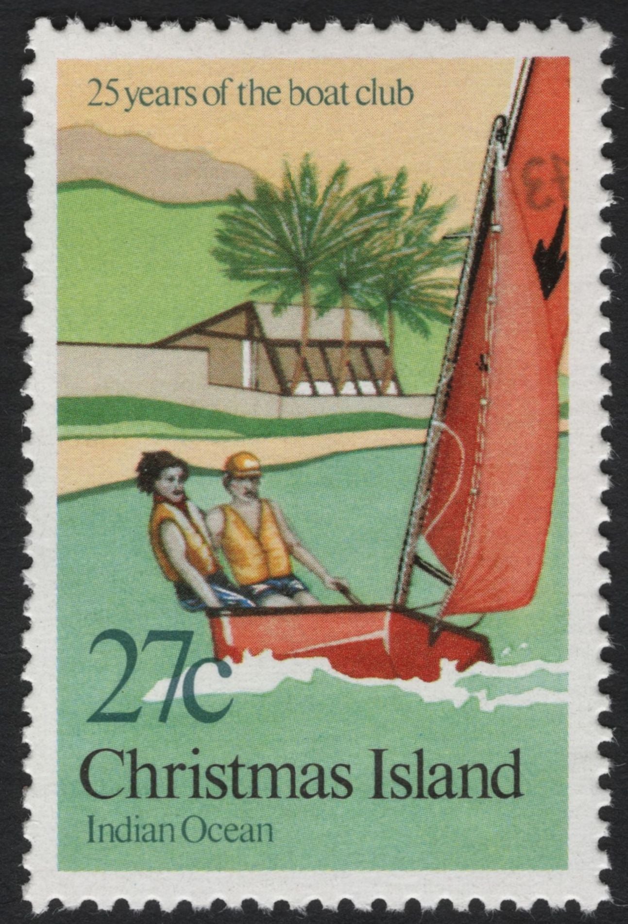 SCG10045 - Christmas Island 1977 – 25 Years of the Boat Club Sailing Commemorative Pair