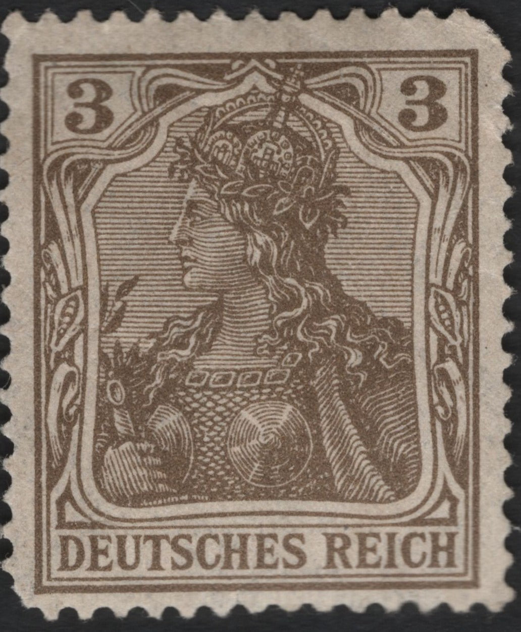 SCG10925 - Germany (Deutsches Reich) – 3 Pfennig Germania Definitive, Early Empire Issue