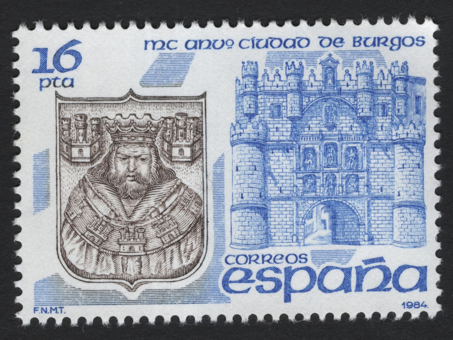 SCG6843 - Spain 1984 (16 Pesetas “MC Anv Ciudad de Burgos”)
