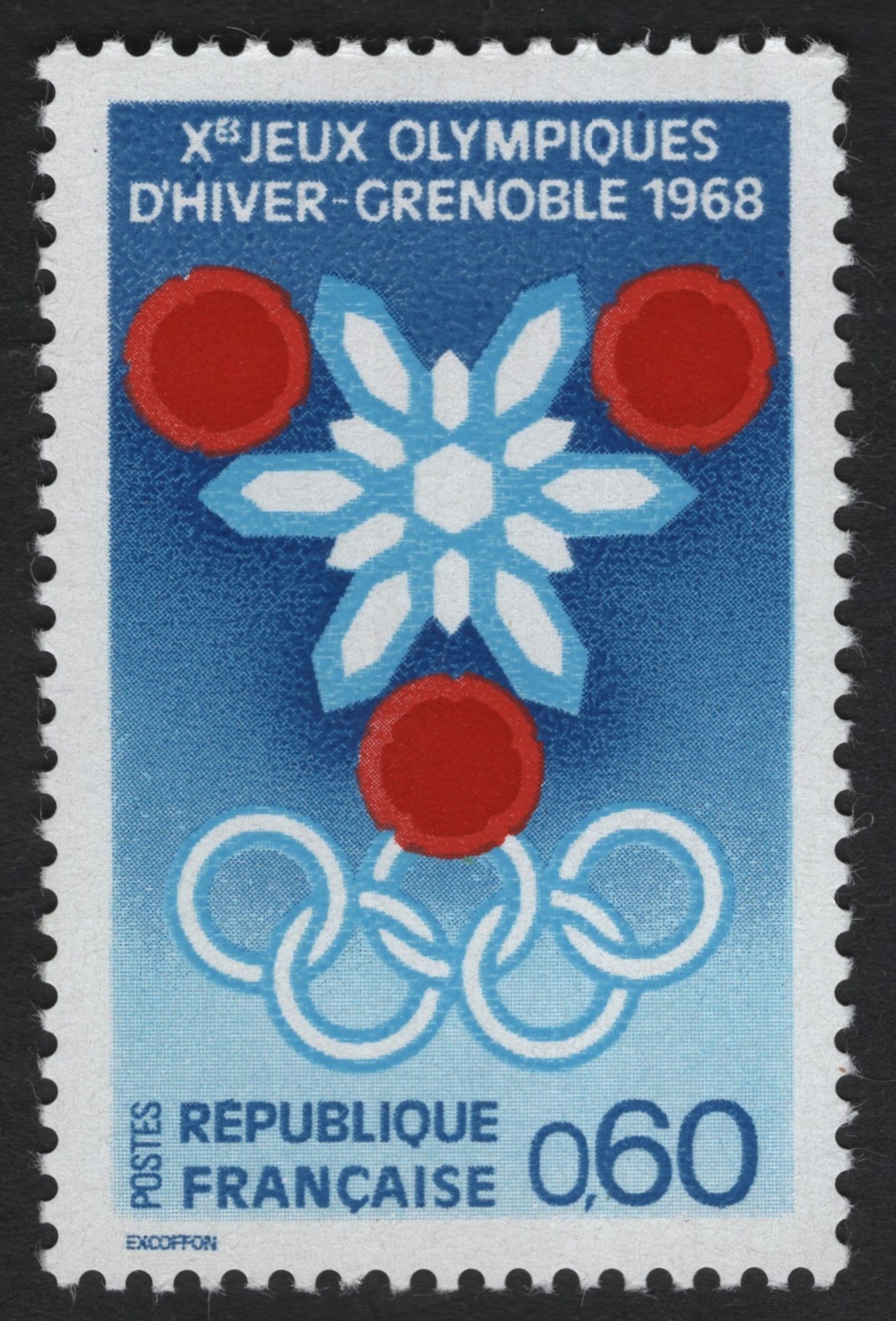 SCG6863 - France 1968 (0.60 Fr) – Xth Winter Olympic Games, Grenoble
