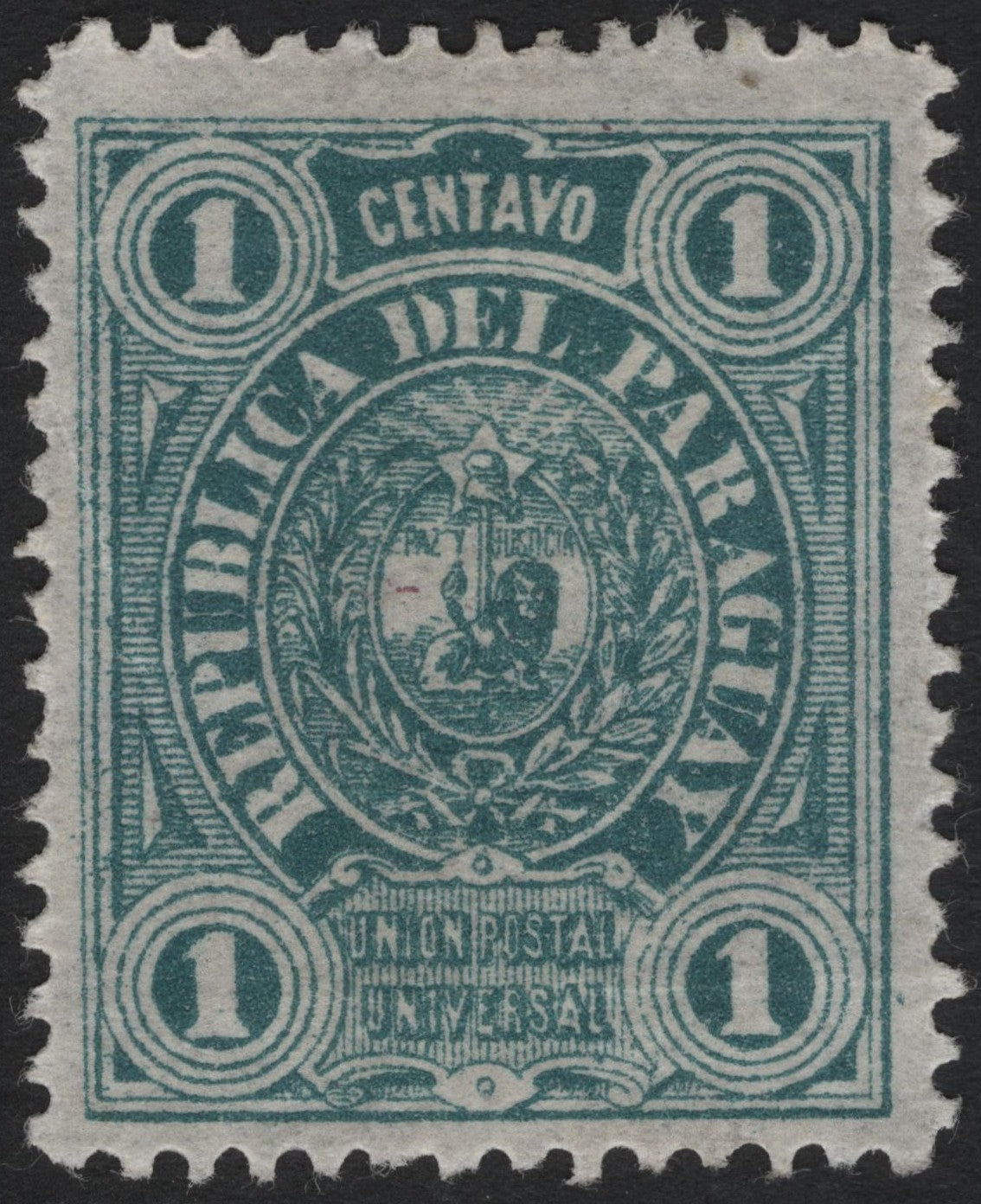 SCG10913 - Paraguay 1 Centavo Coat of Arms Classic Definitive (c.1903–1905)
