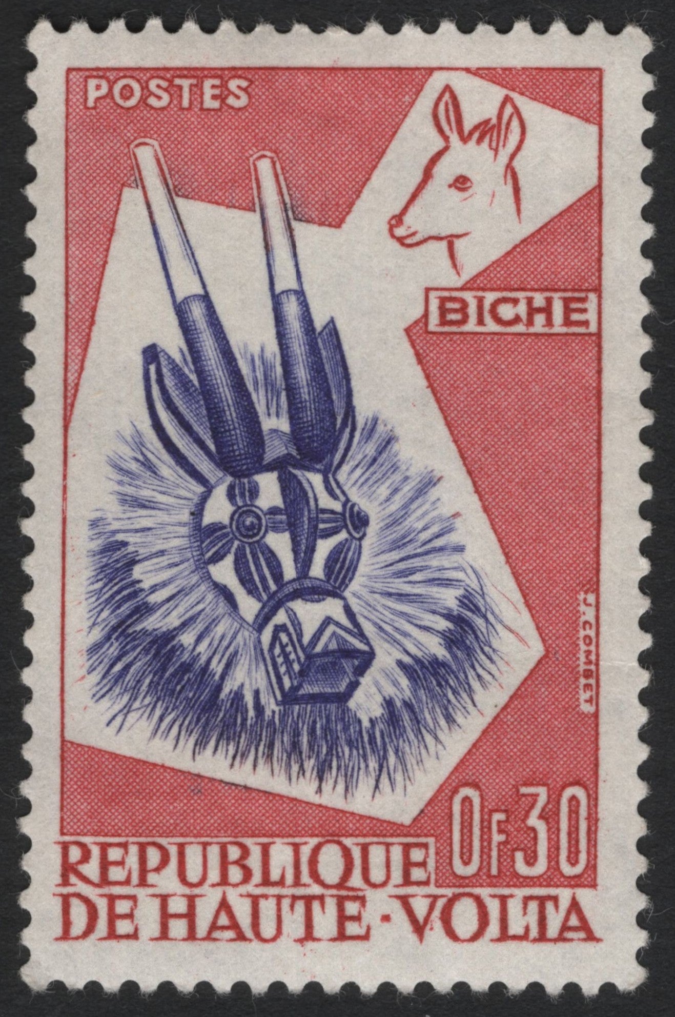 SCG6446 - Haute-Volta 1960 "Biche Mask" – Traditional Art Series