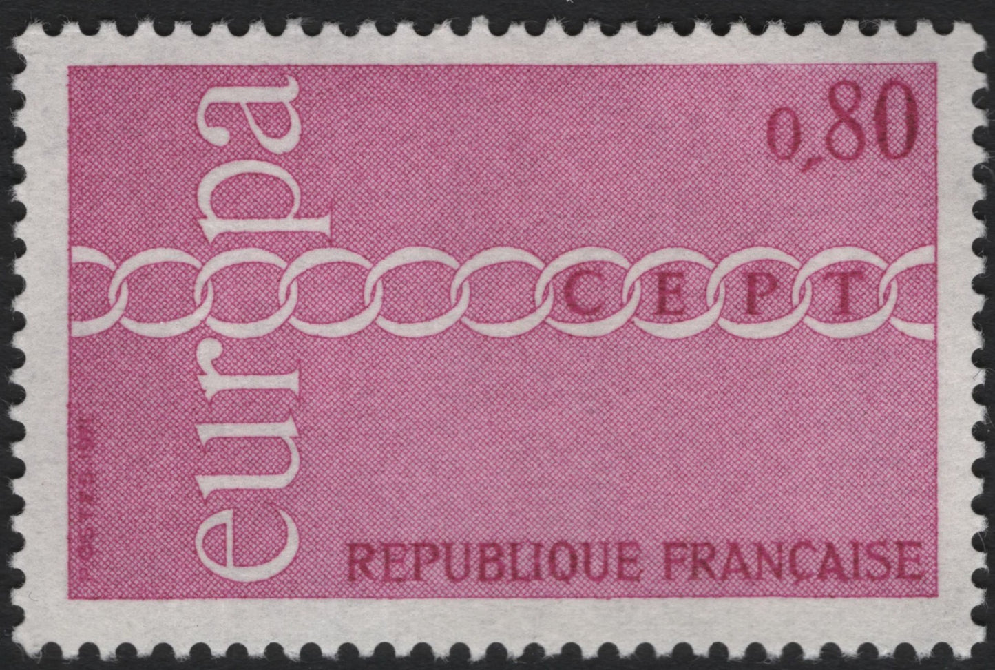 SCG10569 - France 1962 Europa CEPT “Chain of Unity” 0.80F Magenta