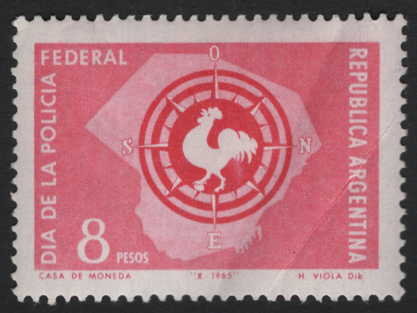 SCG10572 - 🇦🇷 Argentina 1965 – “DĂa de la PolicĂa Federal” 8 Pesos Commemorative