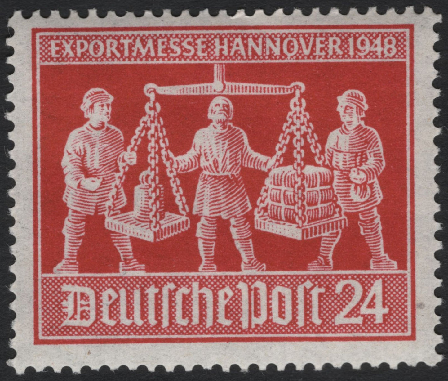 SCG6458 - Germany 1948 "Exportmesse Hannover" – Trade Fair Commemorative (24 Pfennig, Red)